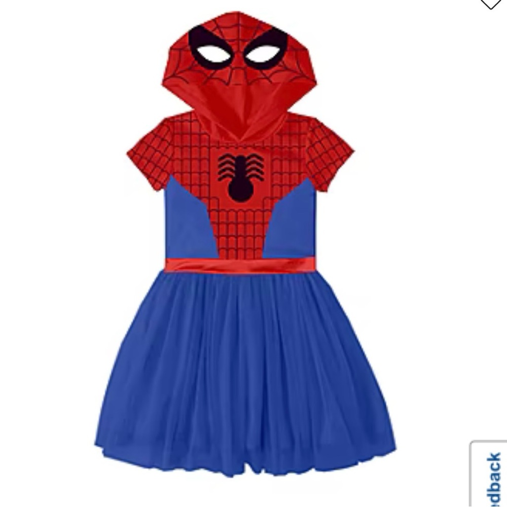Disney Collection Short Sleeve Marvel Spider-Man Cosplay Tutu Dress size XS(4-5)